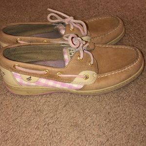 Pink plaid Sperry’s